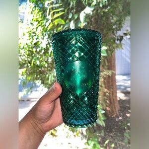 Dark green jeweled Starbucks cup. New without tags, never used.